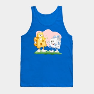 Funny Milk And Cheese Tank Top